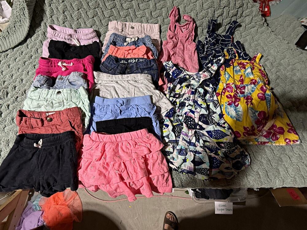 Mix 31pc Baby Girl 18 Months Mixed Clothing Lot Multicolor Cotton Blend